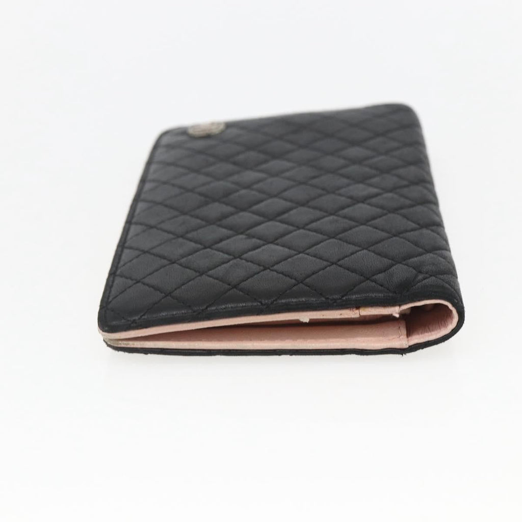 Chanel Vintage Cc Bifold Wallet Leather Black Leather Wallets Accessory