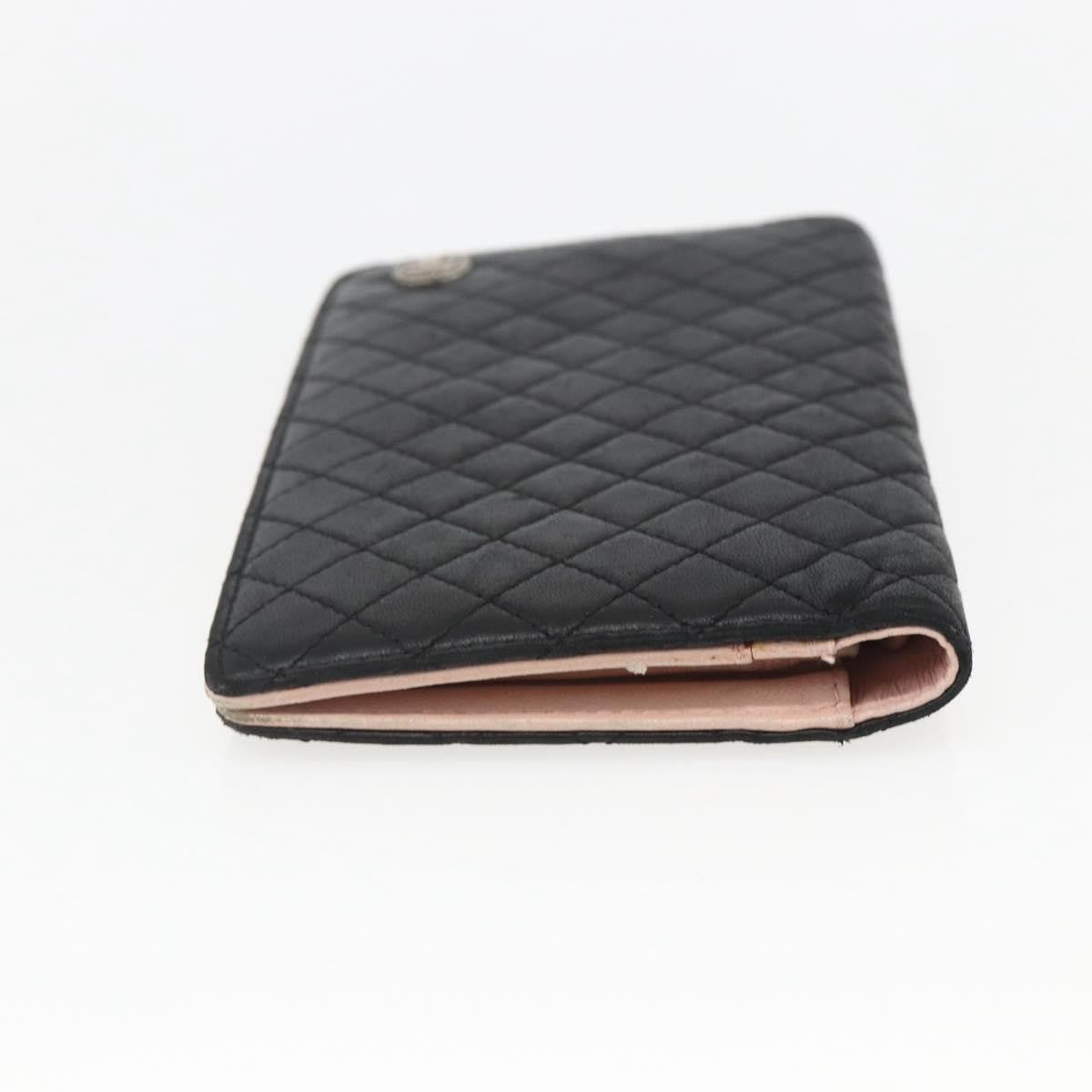 Chanel Vintage Cc Bifold Wallet Leather Black Leather Wallets Accessory