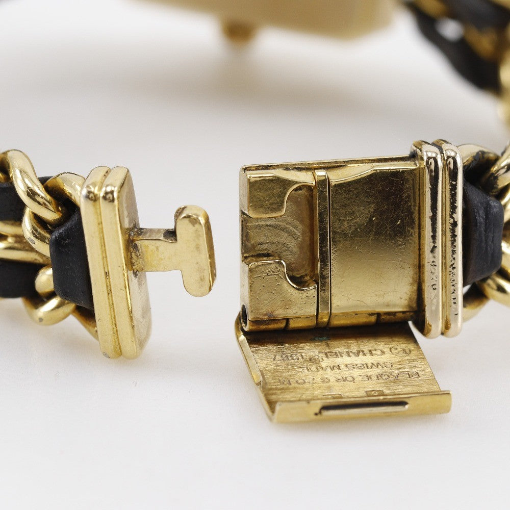 Chanel Premiere Rock Quartz Watch Plated Metal And Leather Watch
