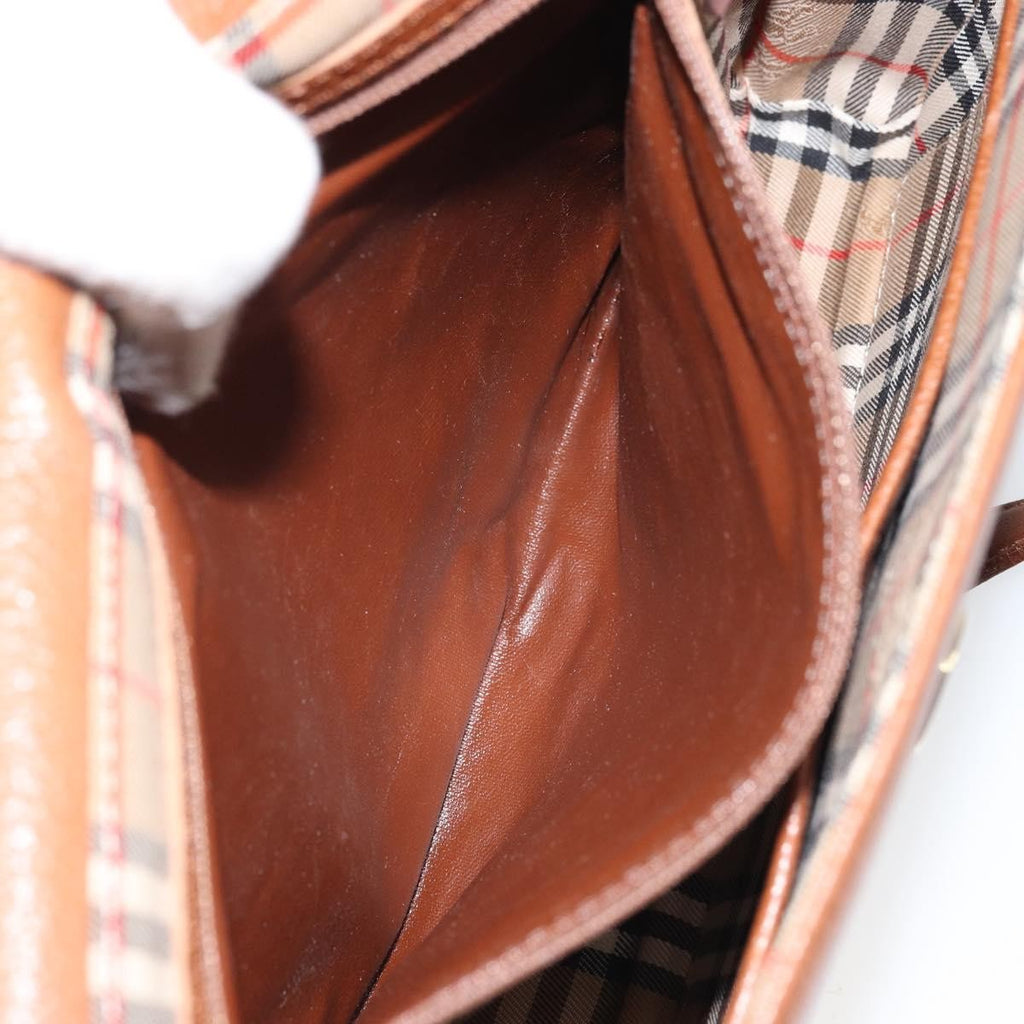 Burberry Vintage Shoulder Bag Leather Brown Leather Shoulder Bag