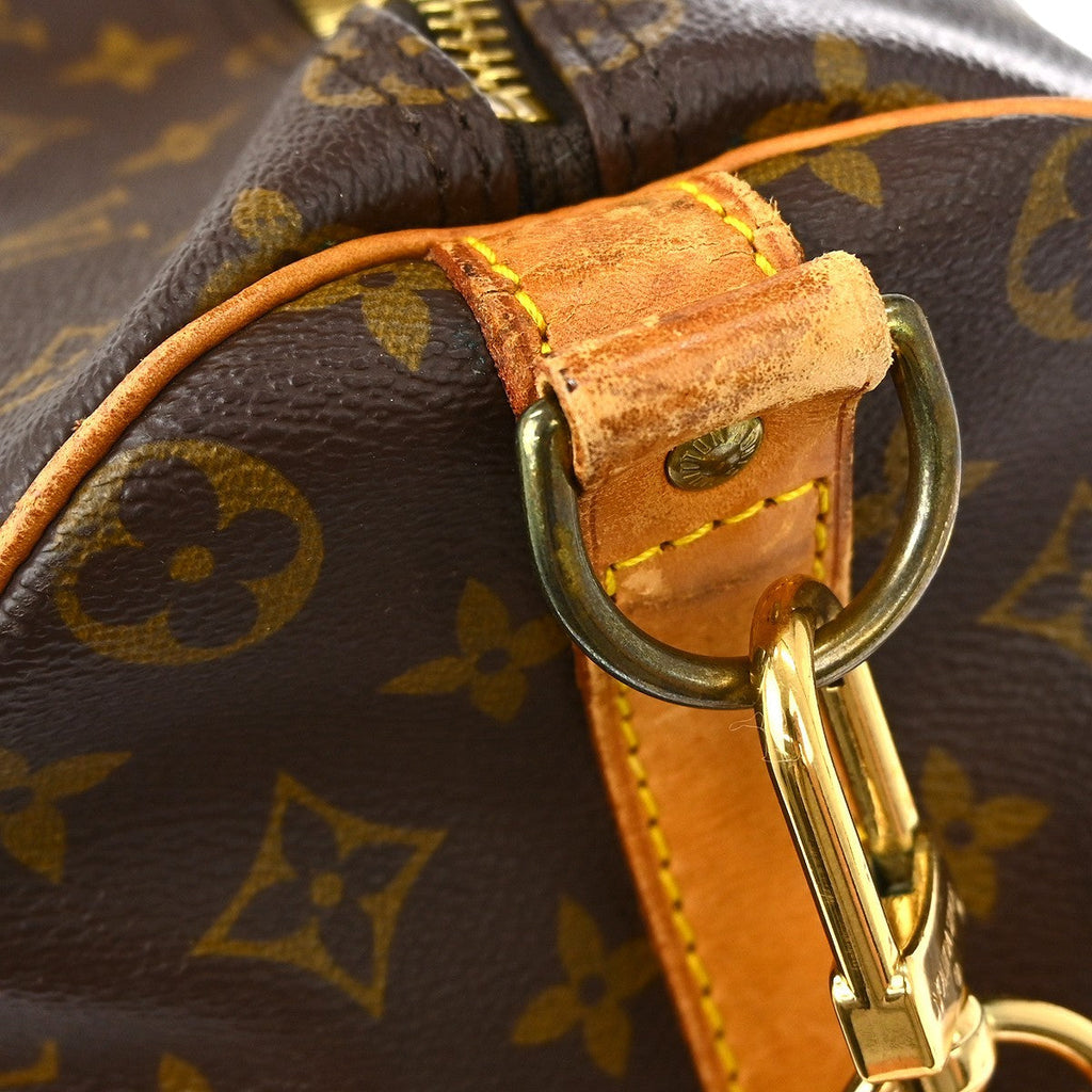 Louis Vuitton Keepall Bandouliere Bag Monogram Canvas Brown Canvas Travel Bag