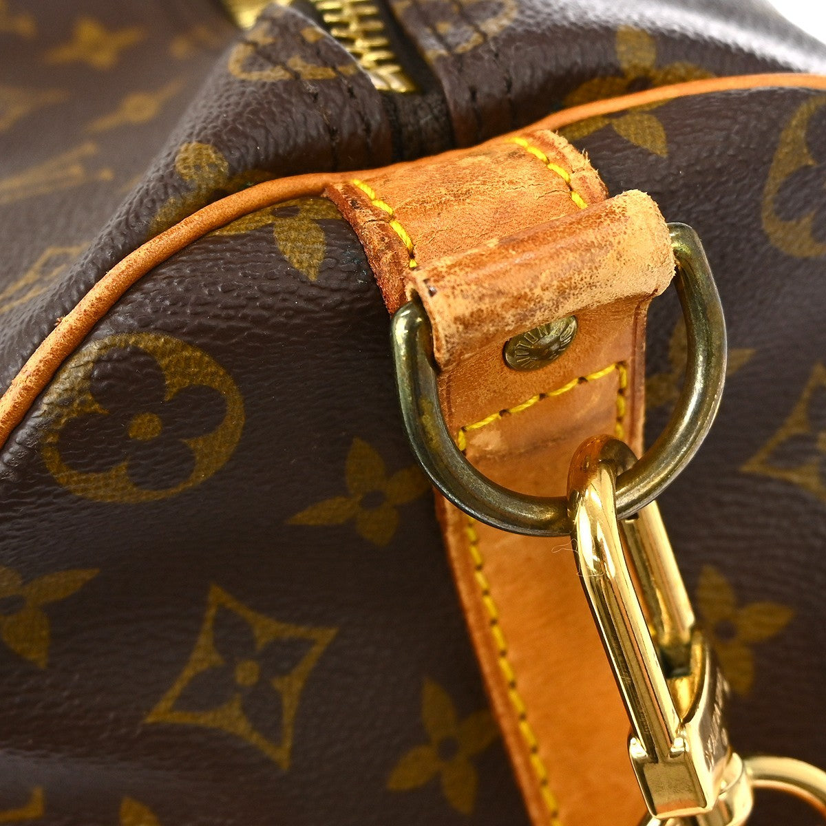 Louis Vuitton Keepall Bandouliere Bag Monogram Canvas Brown Canvas Travel Bag