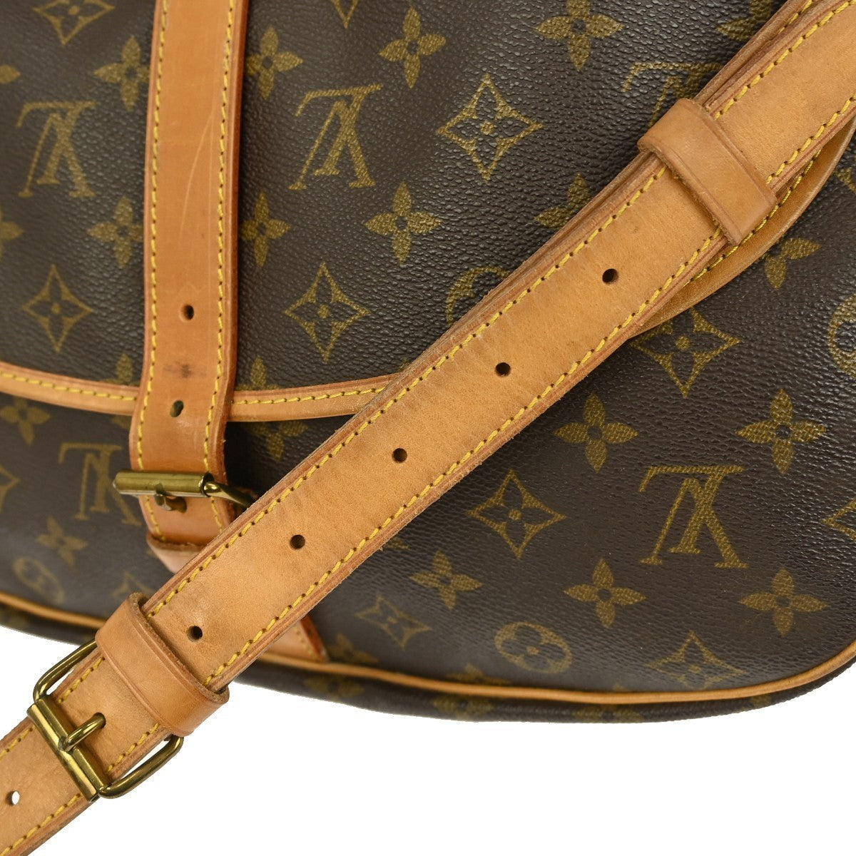Louis Vuitton Saumur Handbag Monogram Canvas Brown Canvas Shoulder Bag