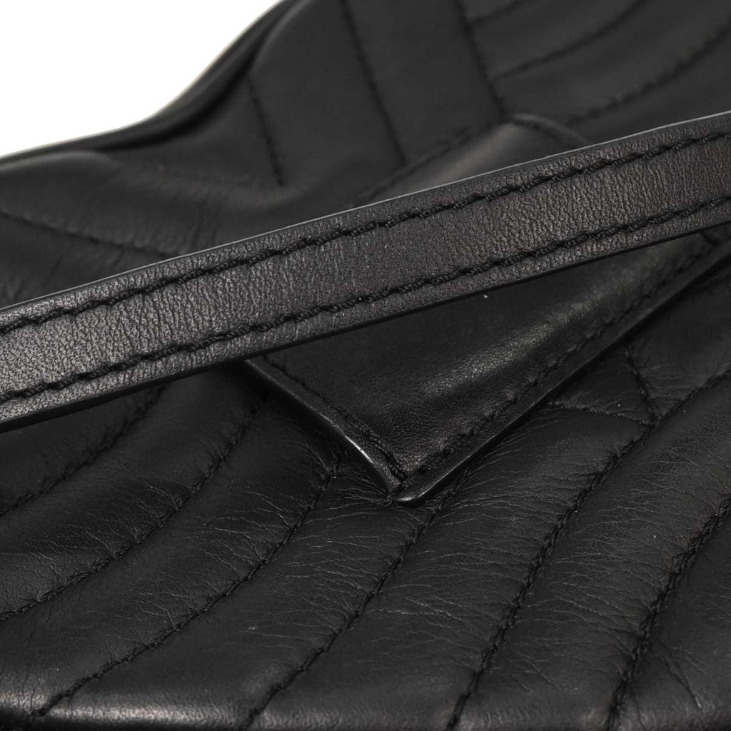 Louis Vuitton New Wave Heart Crossbody Bag Quilted Leather Black Leather Crossbody Bag
