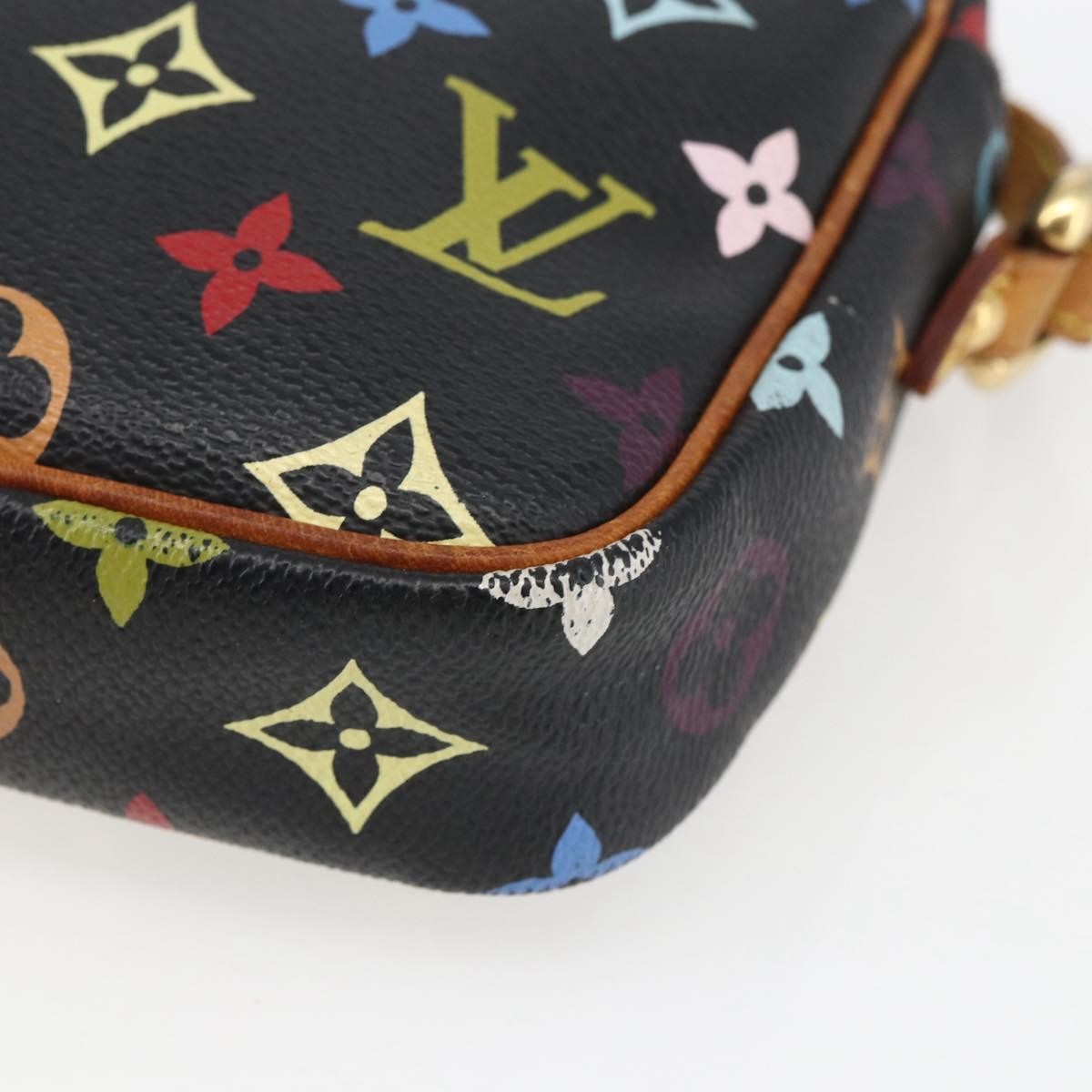 Louis Vuitton Rift Handbag Monogram Multicolor Black Canvas Shoulder Bag