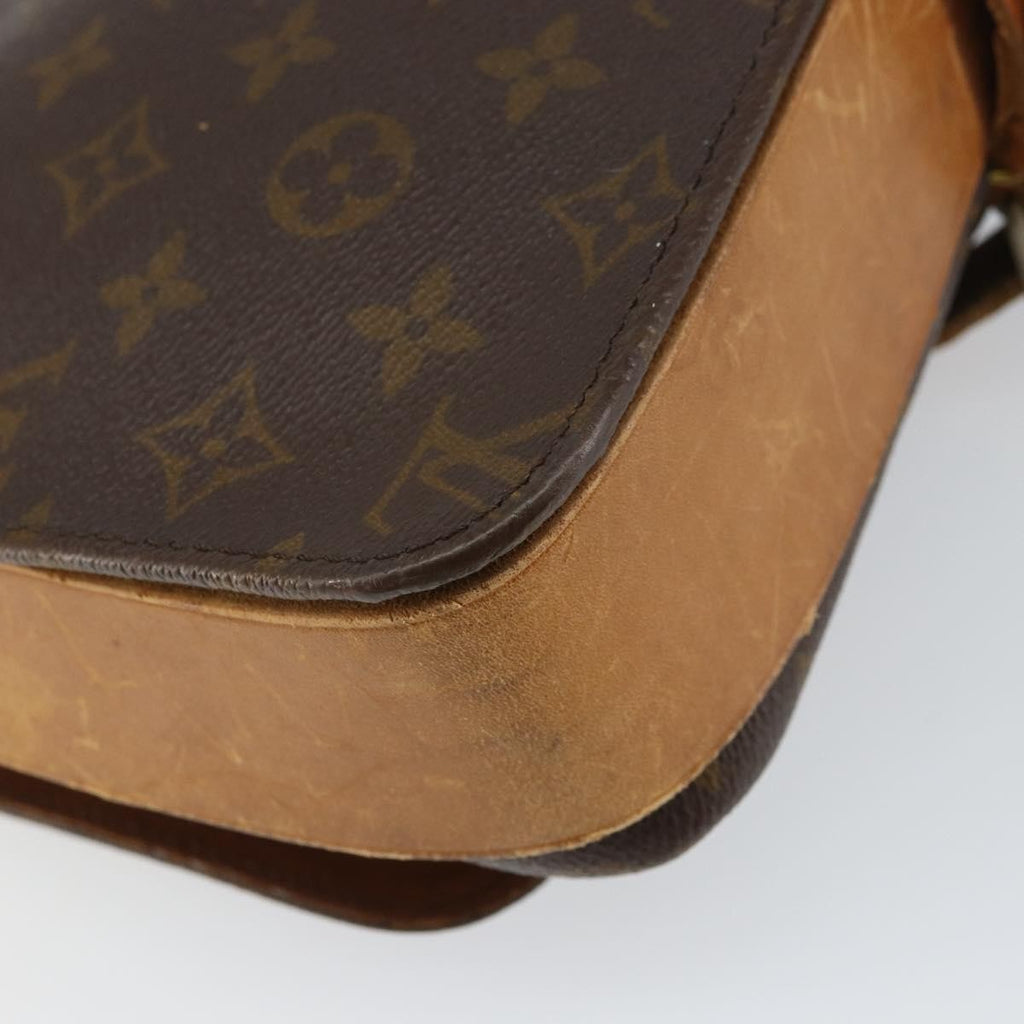 Louis Vuitton Cartouchiere Handbag Monogram Canvas Brown Canvas Shoulder Bag