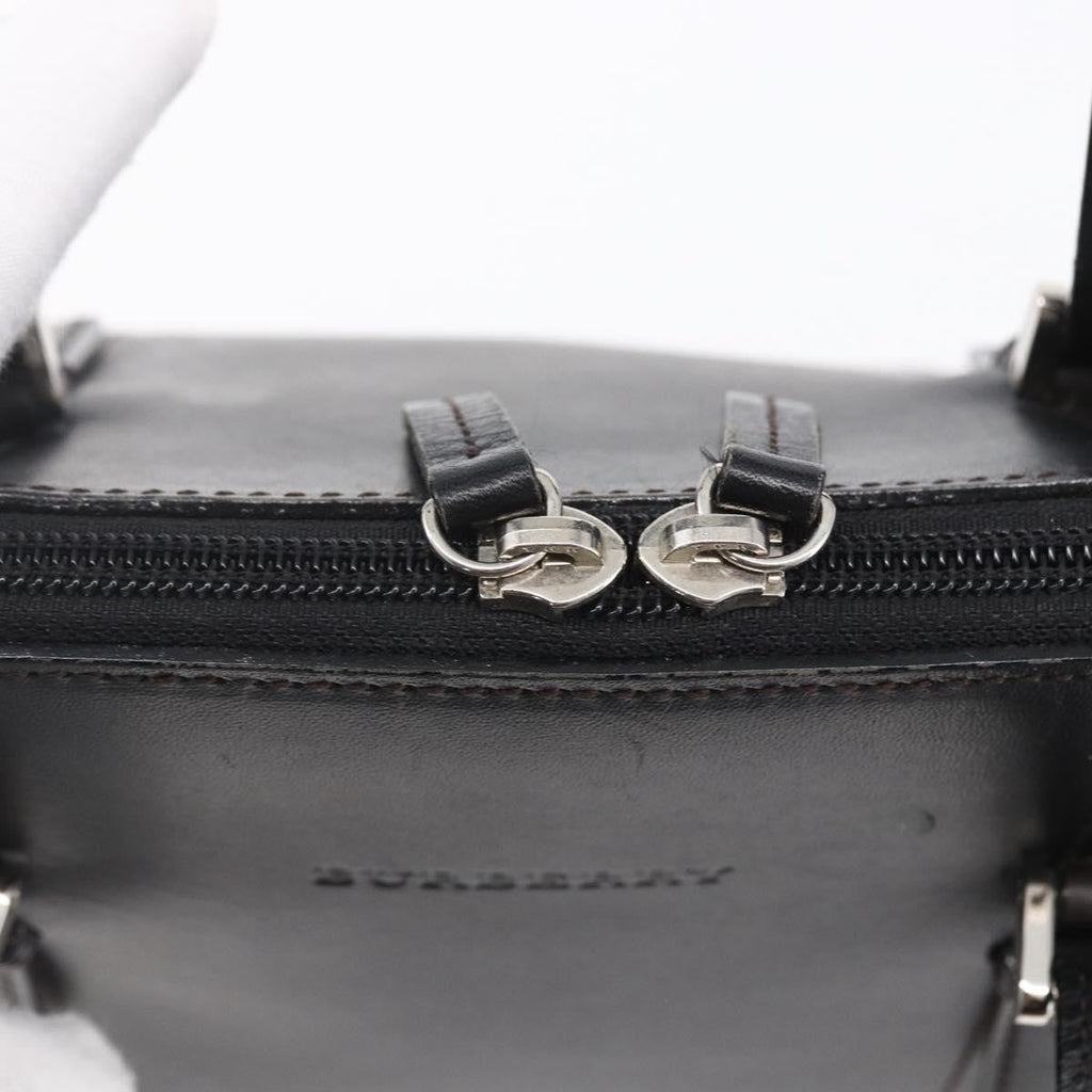 Burberry Vintage Handbag Leather Black Leather Handbag
