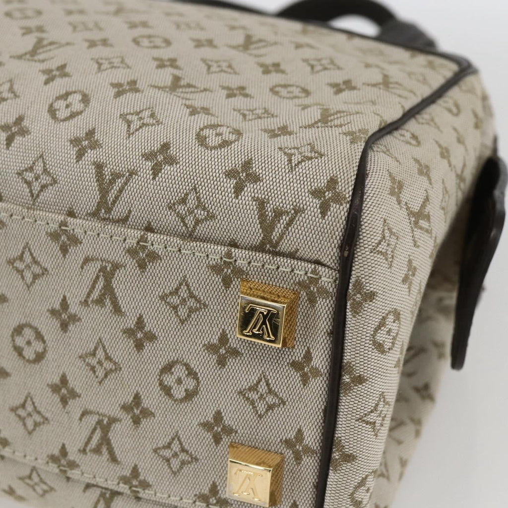 Louis Vuitton Josephine Handbag Mini Lin Khaki Canvas Handbag
