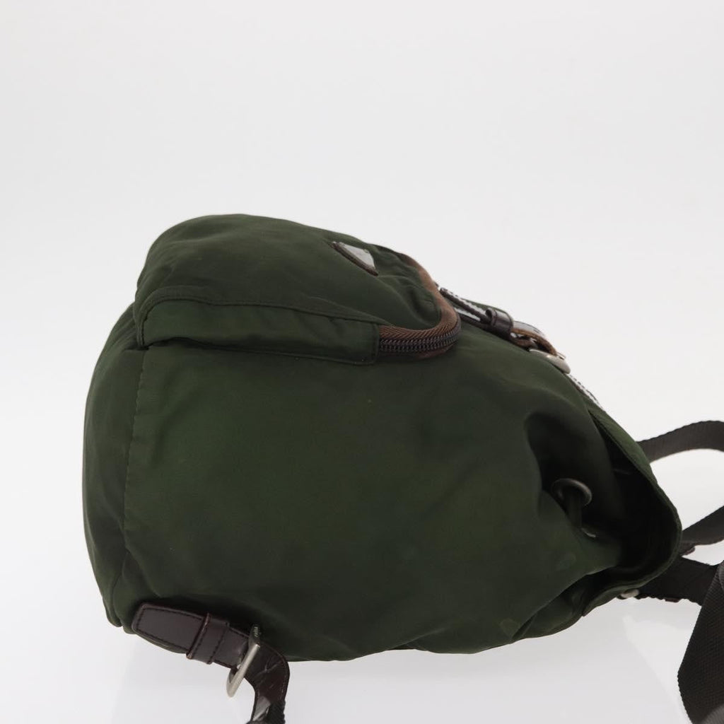 Prada Front Pocket Backpack Tessuto Khaki Nylon Backpack Bag