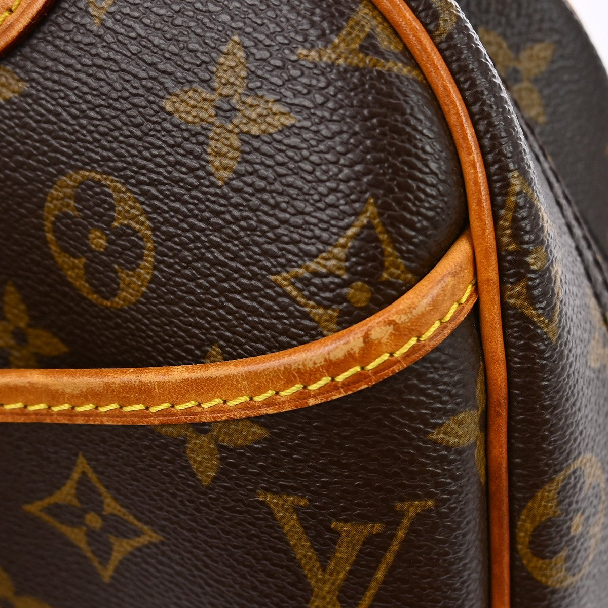 Louis Vuitton Trouville Handbag Monogram Canvas Brown Canvas Handbag