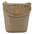 Celine Vintage Macadam Shoulder Bag Canvas Beige Canvas Shoulder Bag Bag