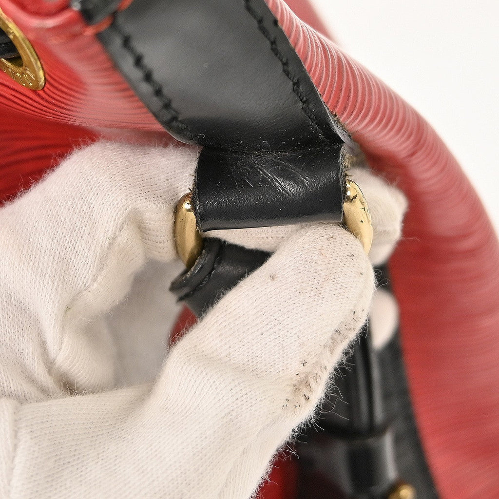 Louis Vuitton Bicolor Petit Noe Handbag Epi Leather Red Leather Shoulder Bag