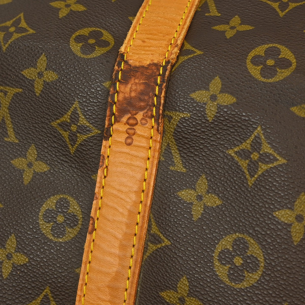 Louis Vuitton Keepall Bandouliere Bag Monogram Canvas Brown Canvas Travel Bag