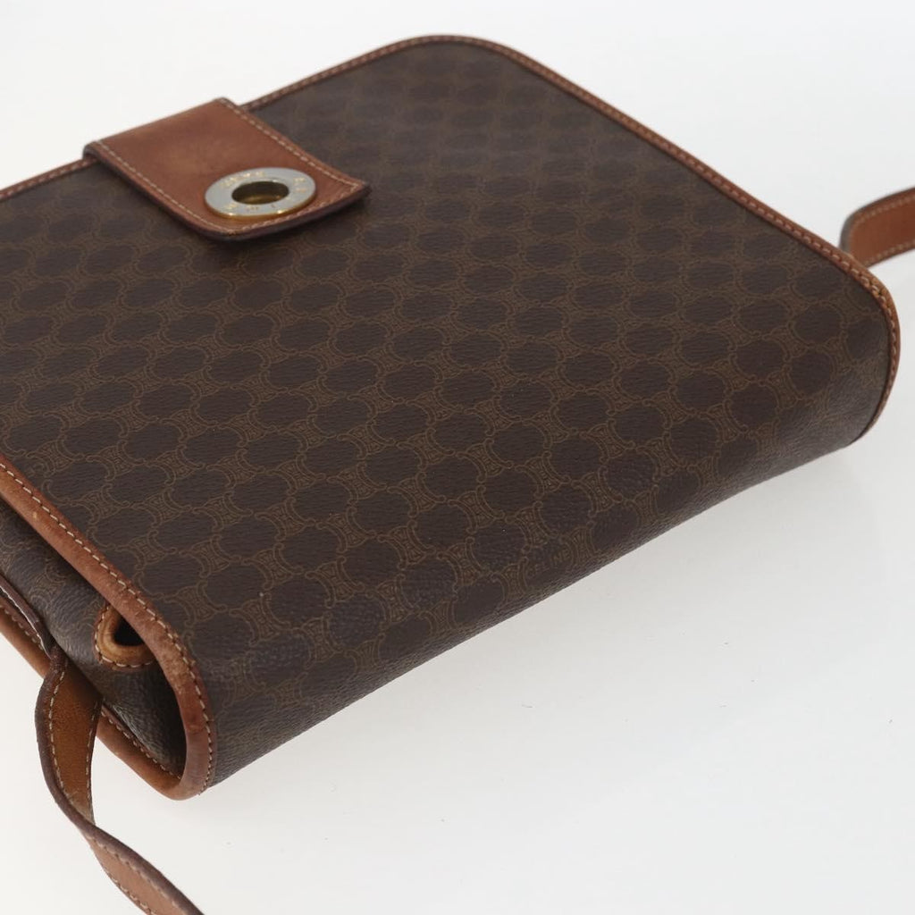 Celine Macadam Shoulder Bag Pvc Leather Brown Pvc Shoulder Bag Bag