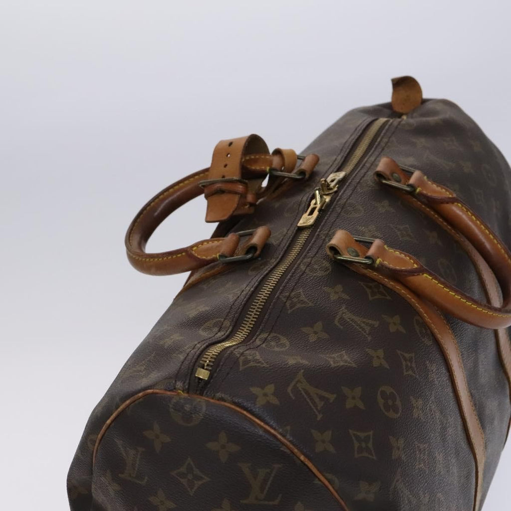 Louis Vuitton Keepall Bag Monogram Canvas Brown Canvas Travel Bag