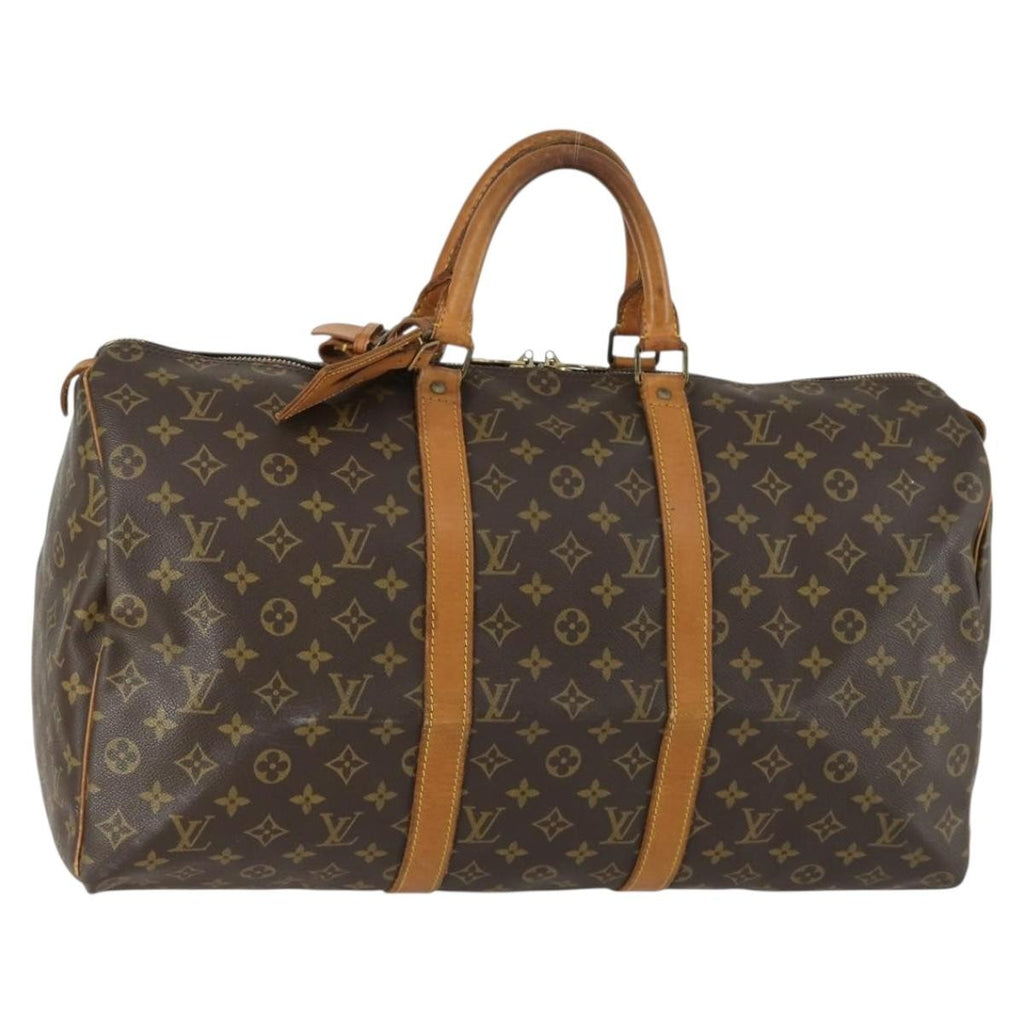 Louis Vuitton Keepall Bag Monogram Canvas Brown Canvas Travel Bag