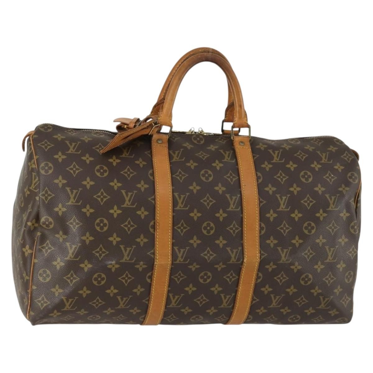 Louis Vuitton Keepall Bag Monogram Canvas Brown Canvas Travel Bag