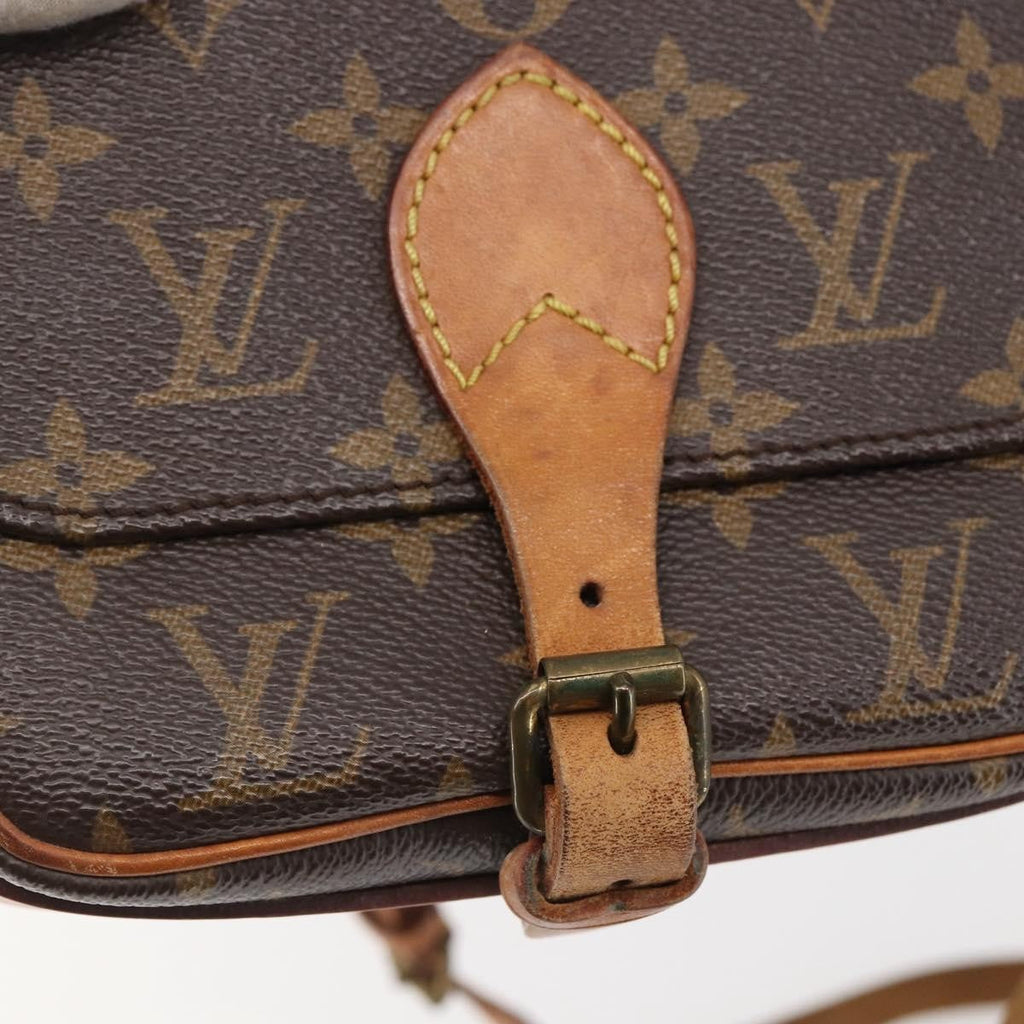 Louis Vuitton Cartouchiere Handbag Monogram Canvas Brown Canvas Shoulder Bag