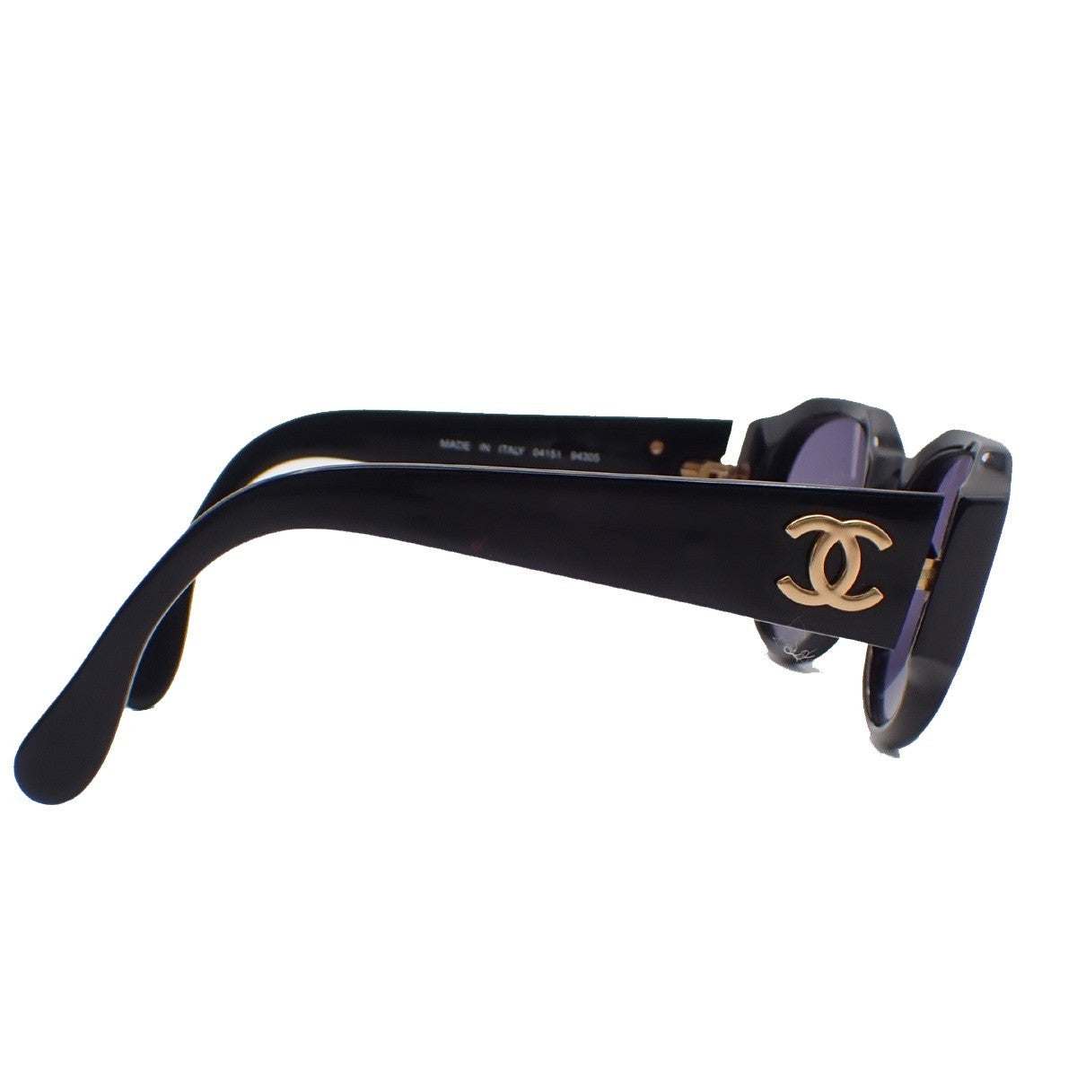 Chanel Chanel Logo Sunglasses Eye Wear Plastic Black Plastic Sunglasse Accessory