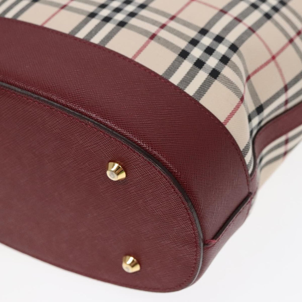 Burberry Nova Check Tote Canvas And Leather Beige Canvas Tote Bag