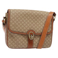 Celine Vintage Macadam Shoulder Bag Canvas And Leather Beige Canvas Bag