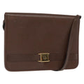 Christian Dior Vintage Shoulder Bag Leather Brown Leather Shoulder Bag Bag (Pre-Owned)