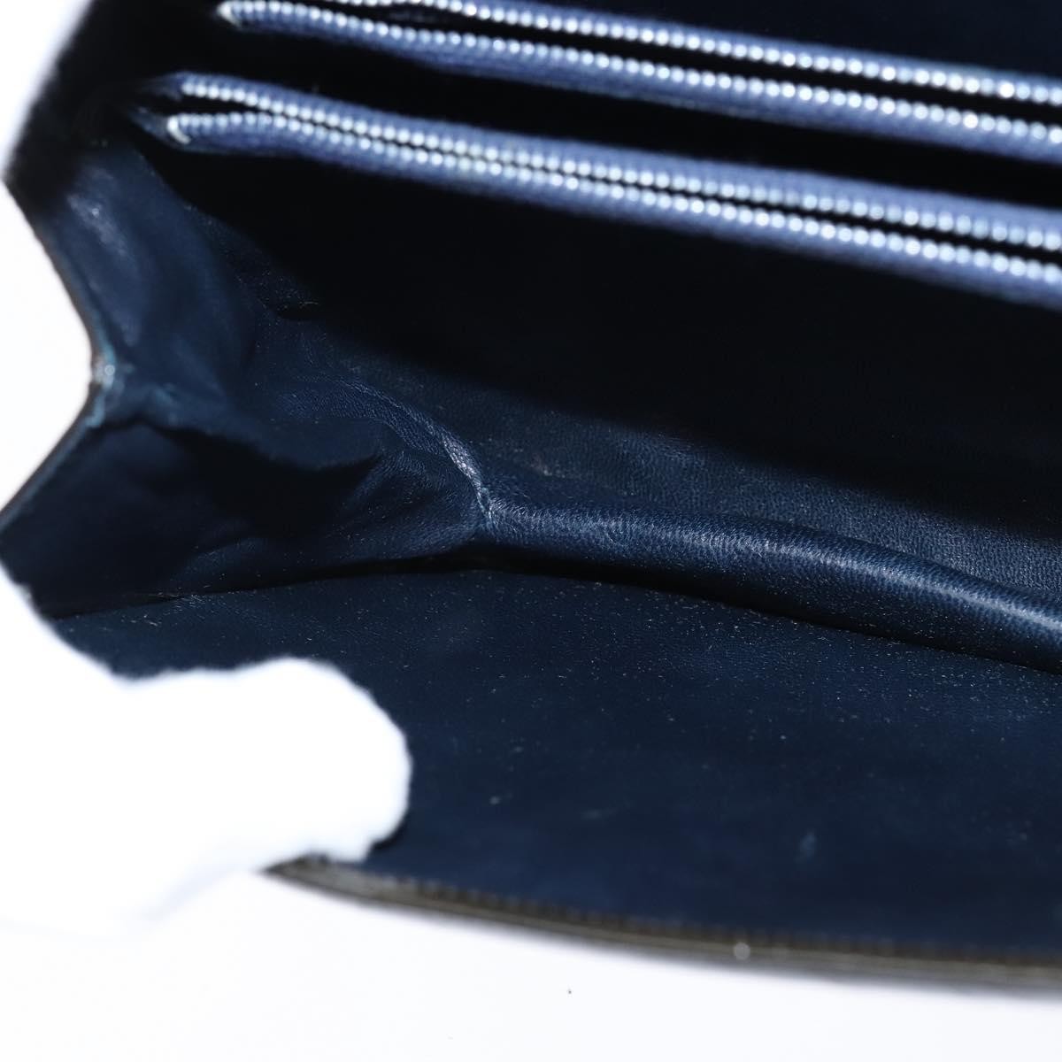 Celine Vintage Carriage Flap Clutch Leather Black Patent_Leather Shoulder Bag Bag