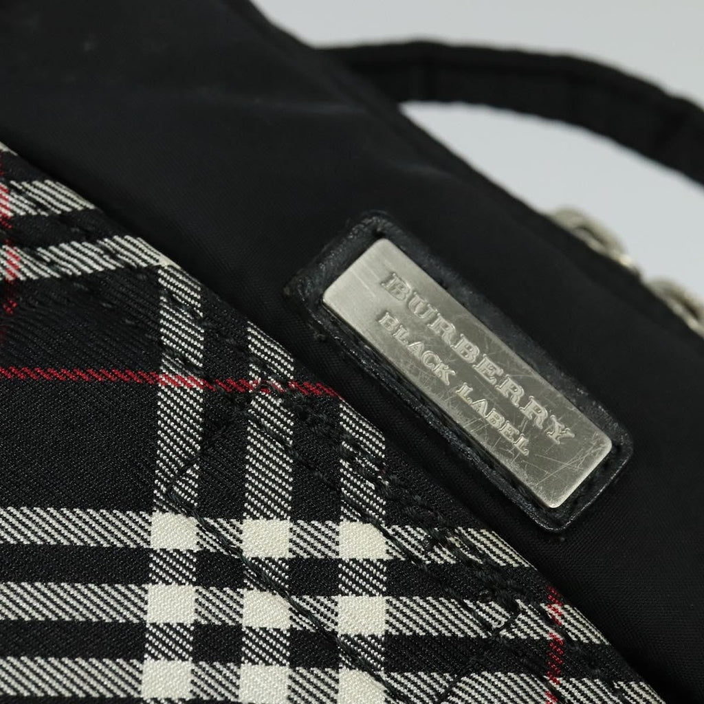 Burberry Nova Check Black Label Nylon Black Nylon Shoulder Bag