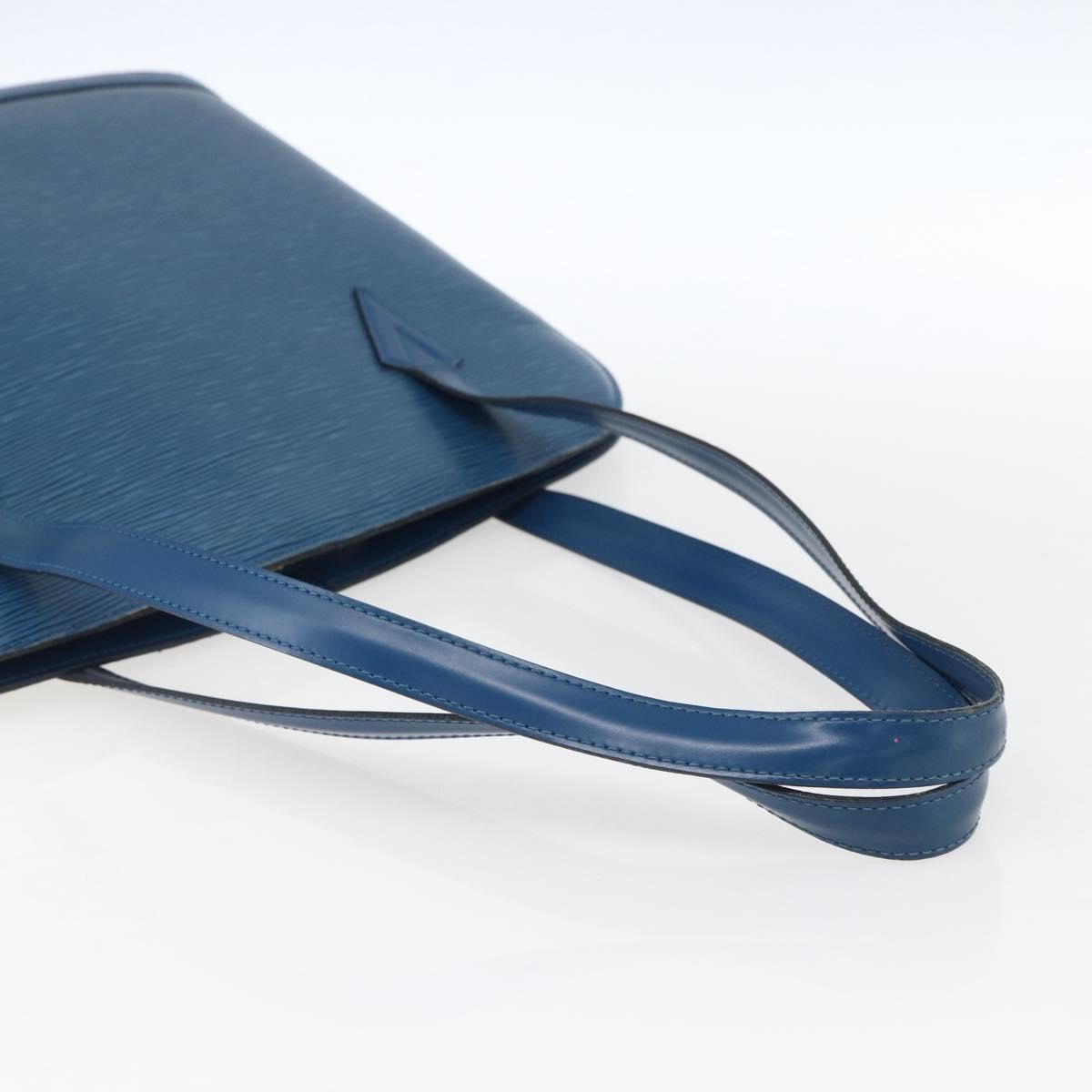 Louis Vuitton Lussac Handbag Epi Leather Blue Leather Shoulder Bag
