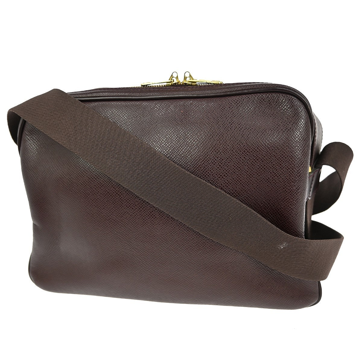 Louis Vuitton Reporter Bag Taiga Leather Purple Leather Shoulder Bag