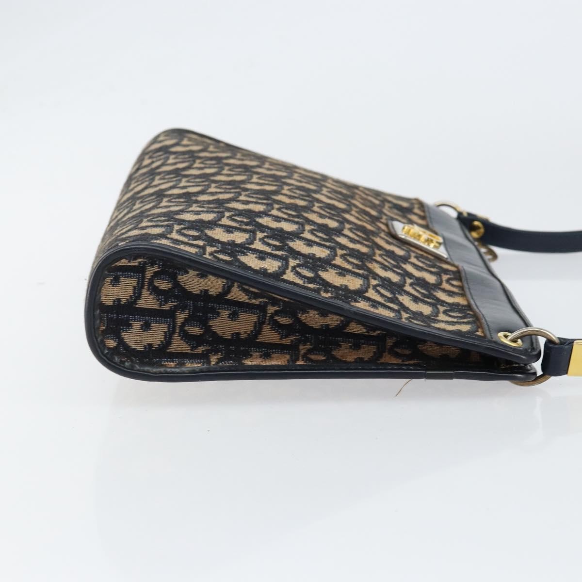 Christian Dior Vintage Trotter Shoulder Bag Canvas Navy Canvas Shoulder Bag Bag (Pre-Owned)