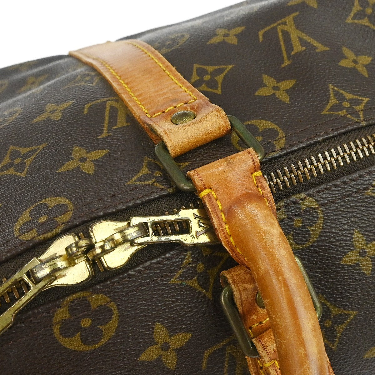 Louis Vuitton Keepall Bag Monogram Canvas Brown Canvas Travel Bag