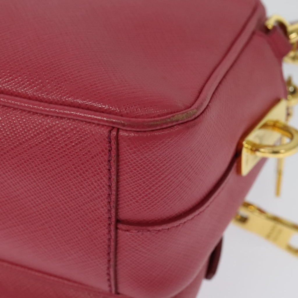 Prada Front Pocket Crossbody Bag Saffiano Leather Pink Leather Shoulder Bag Bag