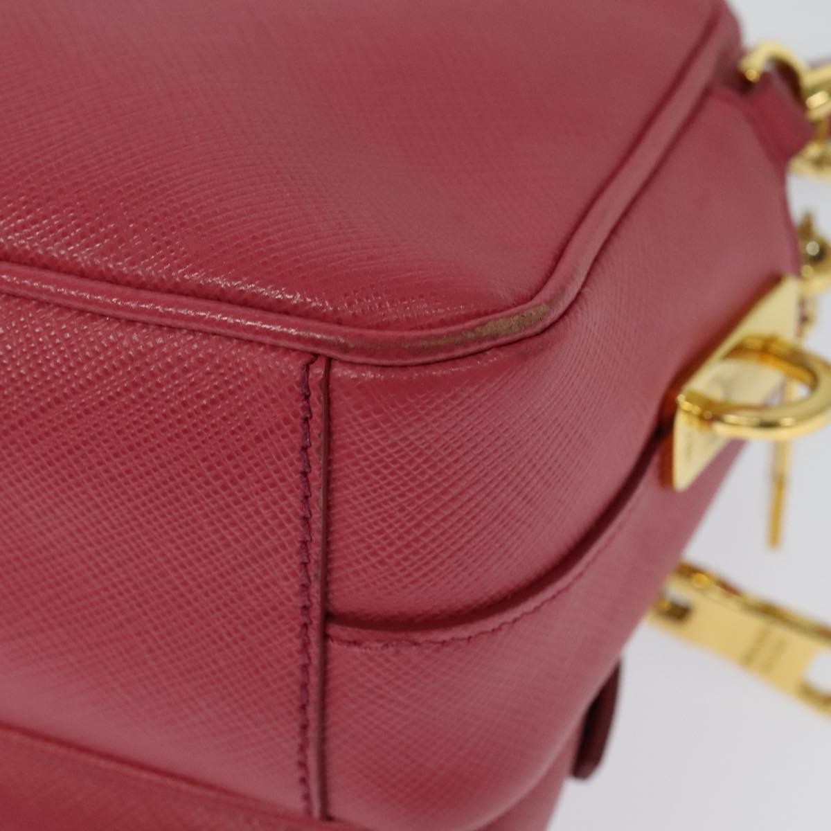 Prada Front Pocket Crossbody Bag Saffiano Leather Pink Leather Shoulder Bag Bag