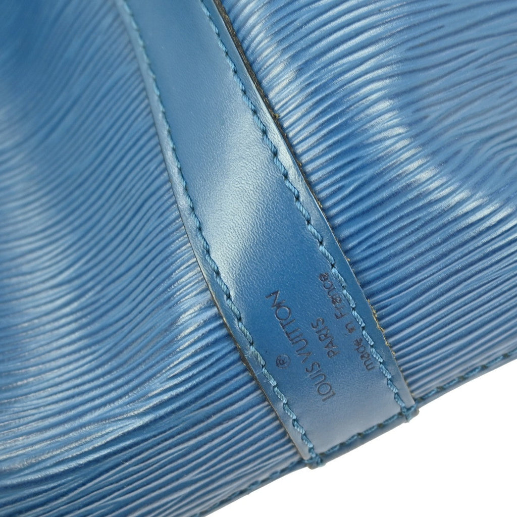 Louis Vuitton Petit Noe Handbag Epi Leather Blue Leather Shoulder Bag