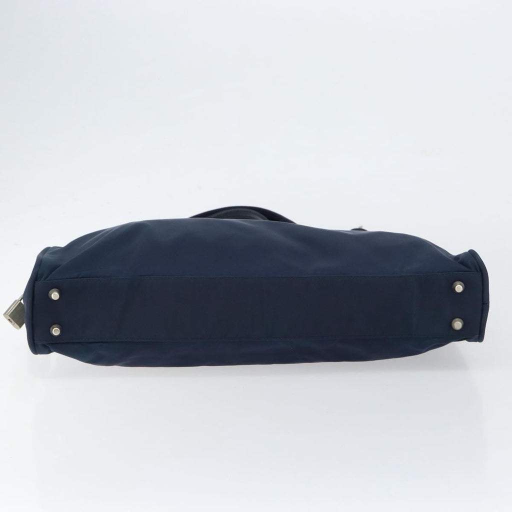 Prada Zip Around Tote Tessuto Navy Nylon Handbag