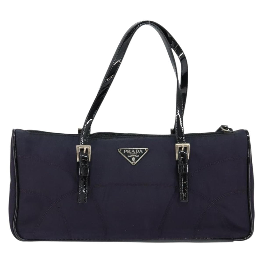Prada Baguette Shoulder Bag Quilted Tessuto With Leather Purple Nylon Shoulder Bag Bag