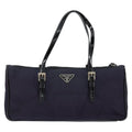 Prada Baguette Shoulder Bag Quilted Tessuto With Leather Purple Nylon Shoulder Bag Bag