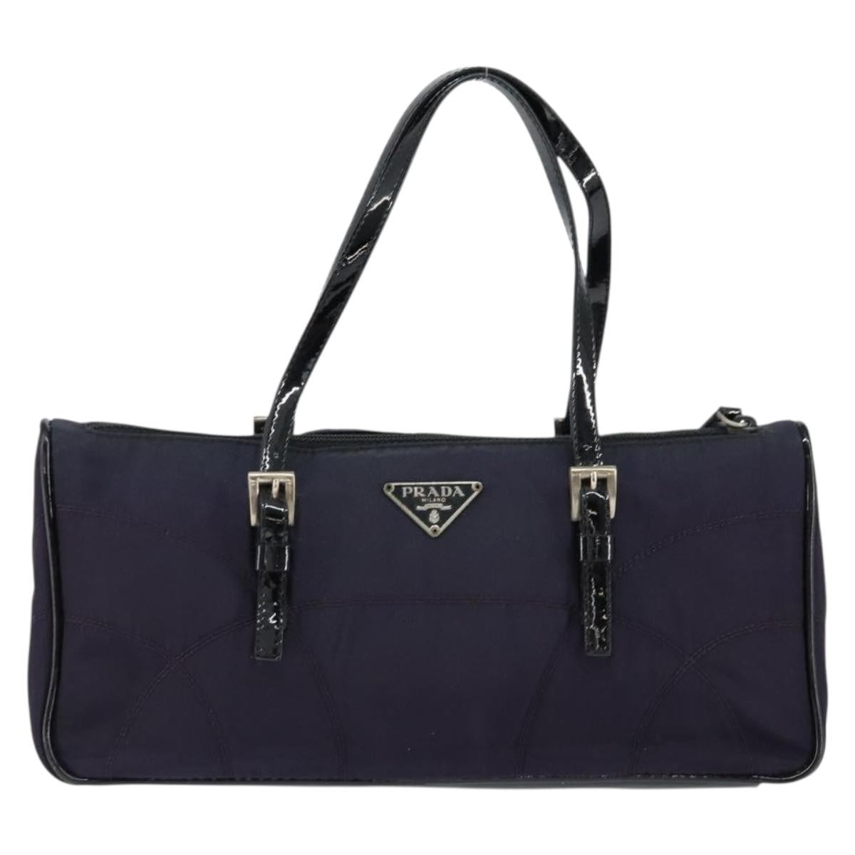 Prada Baguette Shoulder Bag Quilted Tessuto With Leather Purple Nylon Shoulder Bag Bag
