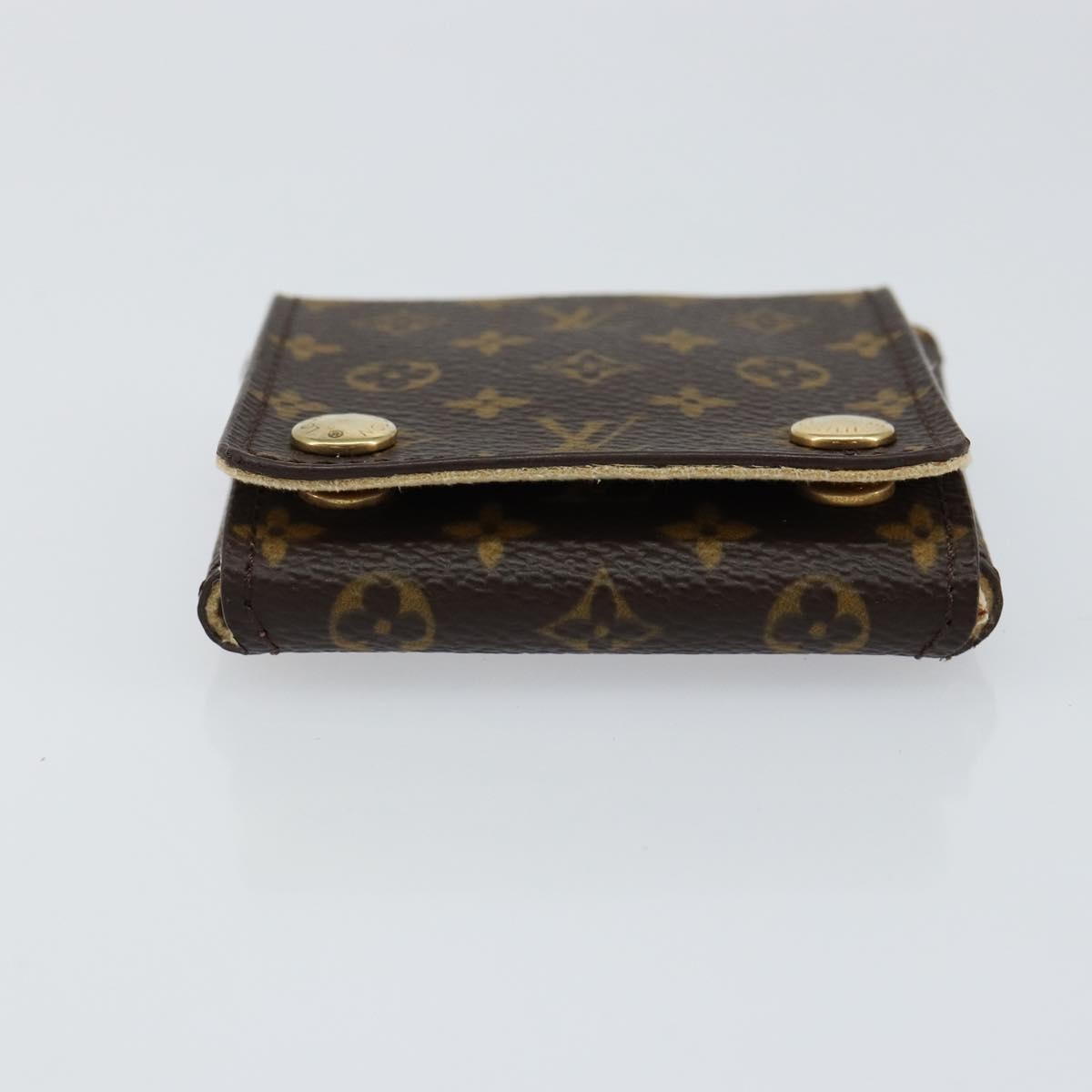 Louis Vuitton Case Jewelry Box Canvas Brown Canvas Wallets Accessory
