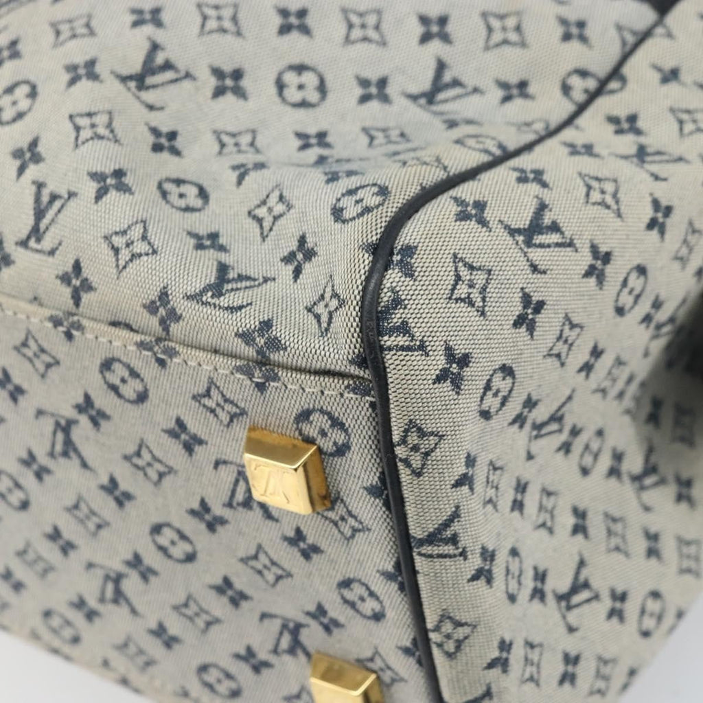 Louis Vuitton Josephine Handbag Mini Lin Blue Canvas Handbag
