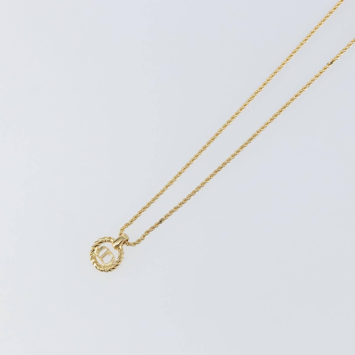 Christian Dior Cd Pendant Necklace Metal Gold Metal Jewelry (Pre-Owned)