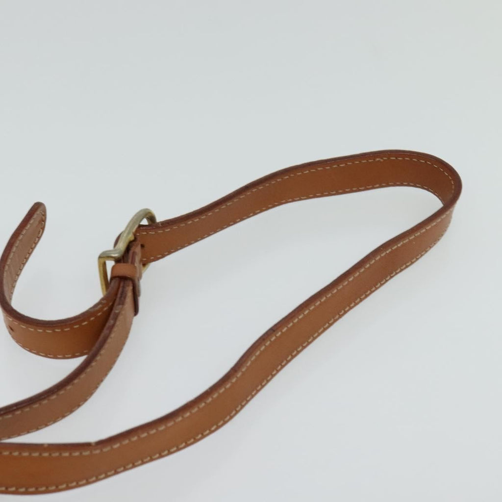 Celine Vintage Macadam Circle Logo Shoulder Bag Canvas And Leather Brown Canvas Shoulder Bag Bag
