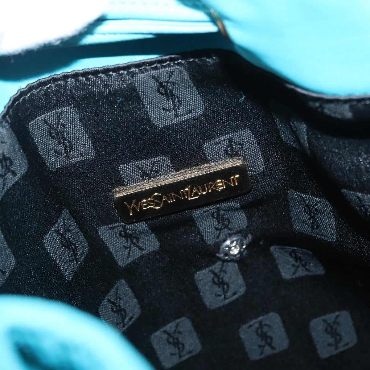 Saint Laurent Vintage Shoulder Bag Nylon Turquoise Nylon Shoulder Bag Bag (Pre-Owned)
