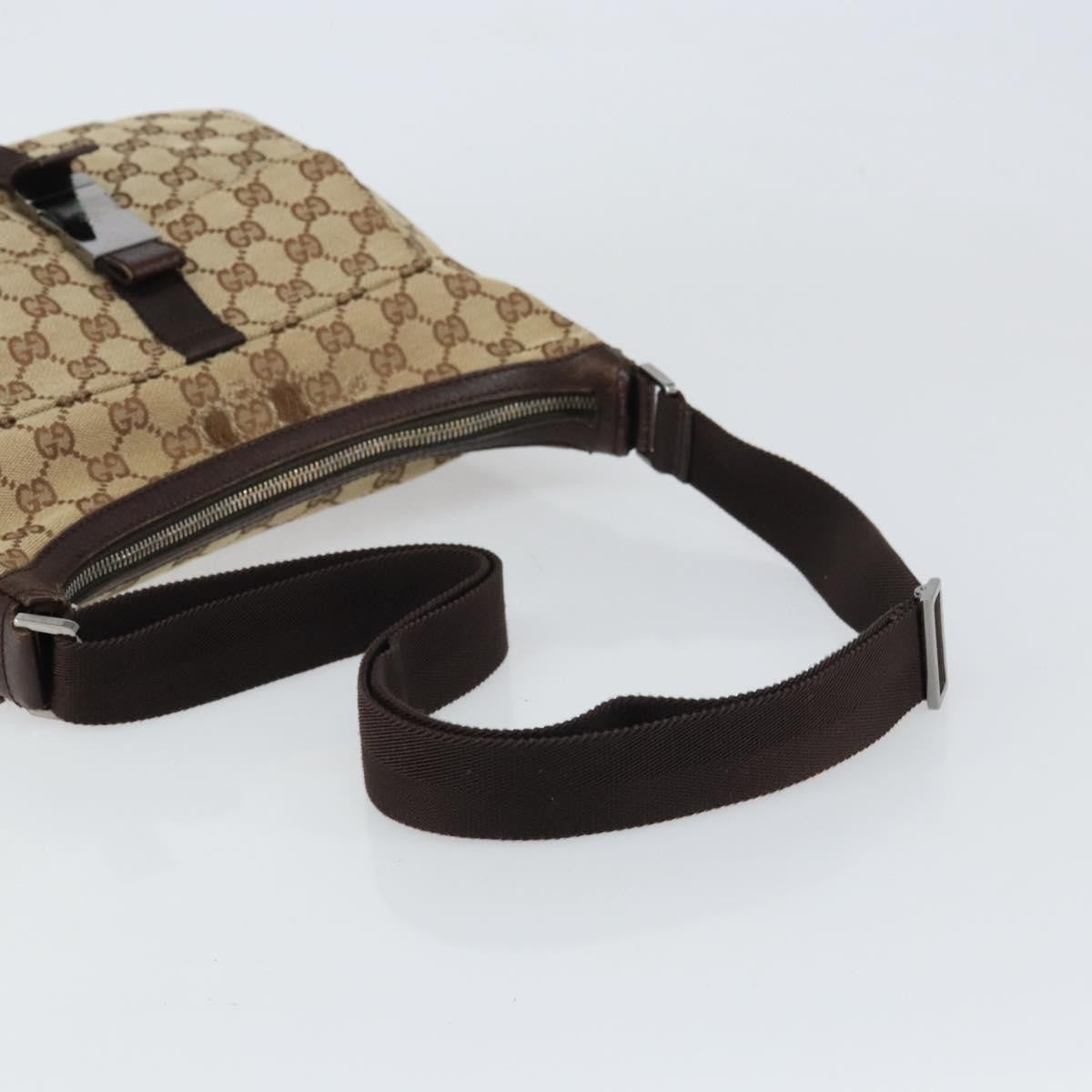 Gucci Gg Canvas Bag Canvas Beige Canvas Shoulder Bag Bag (Pre-Owned)