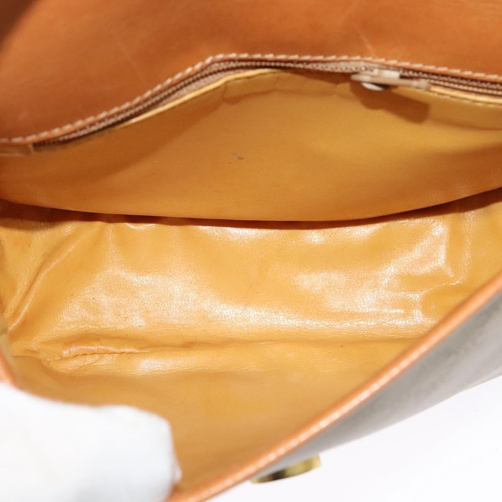 Celine Macadam Shoulder Bag Pvc Leather Beige Canvas Bag