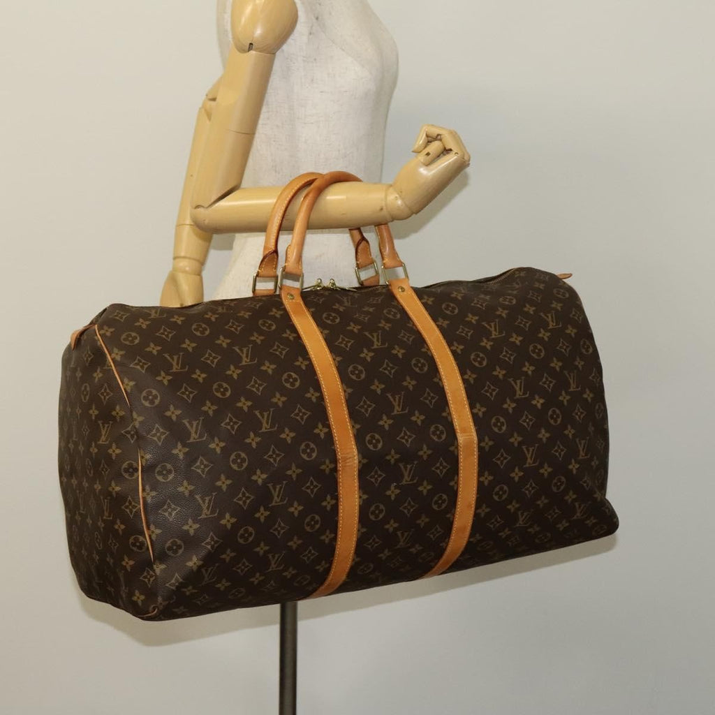 Louis Vuitton Keepall Bag Monogram Canvas Brown Canvas Travel Bag