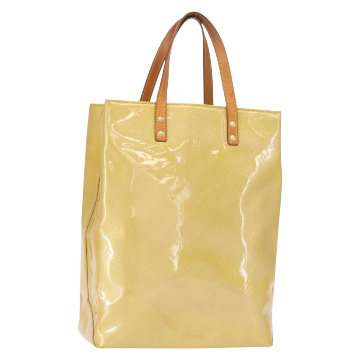 Louis Vuitton Reade Handbag Monogram Vernis Beige Patent_Leather Handbag