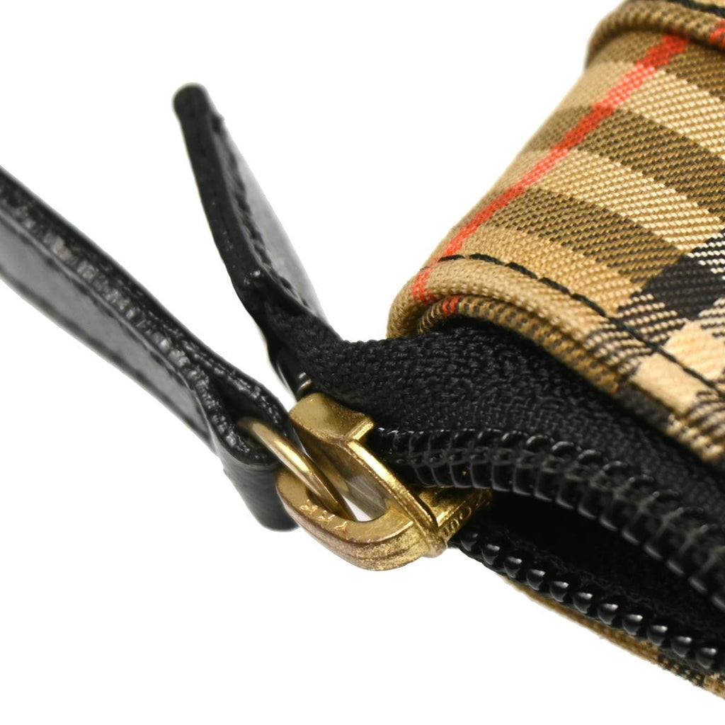 Burberry Nova Check Tote Nylon And Leather Beige Canvas Tote Bag