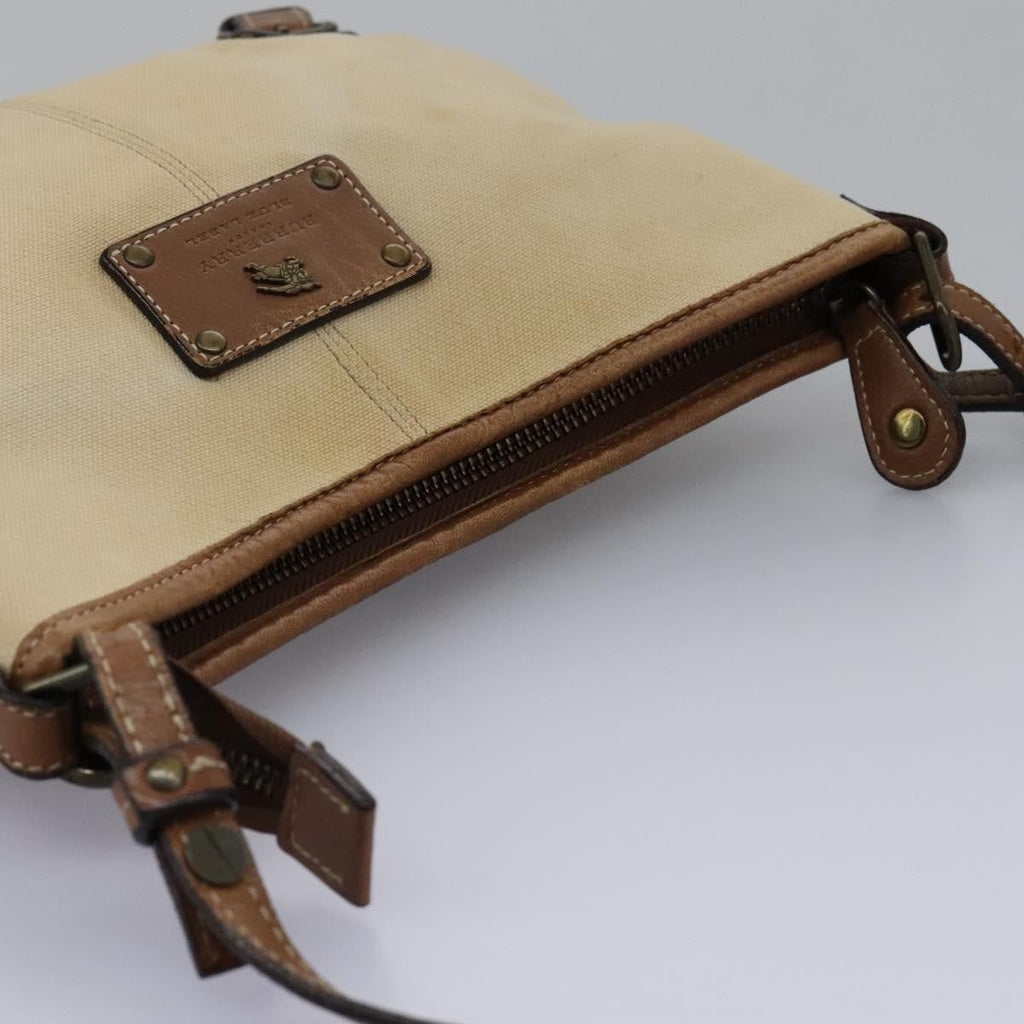 Burberry Blue Label Shoulder Bag Canvas Beige Canvas Shoulder Bag